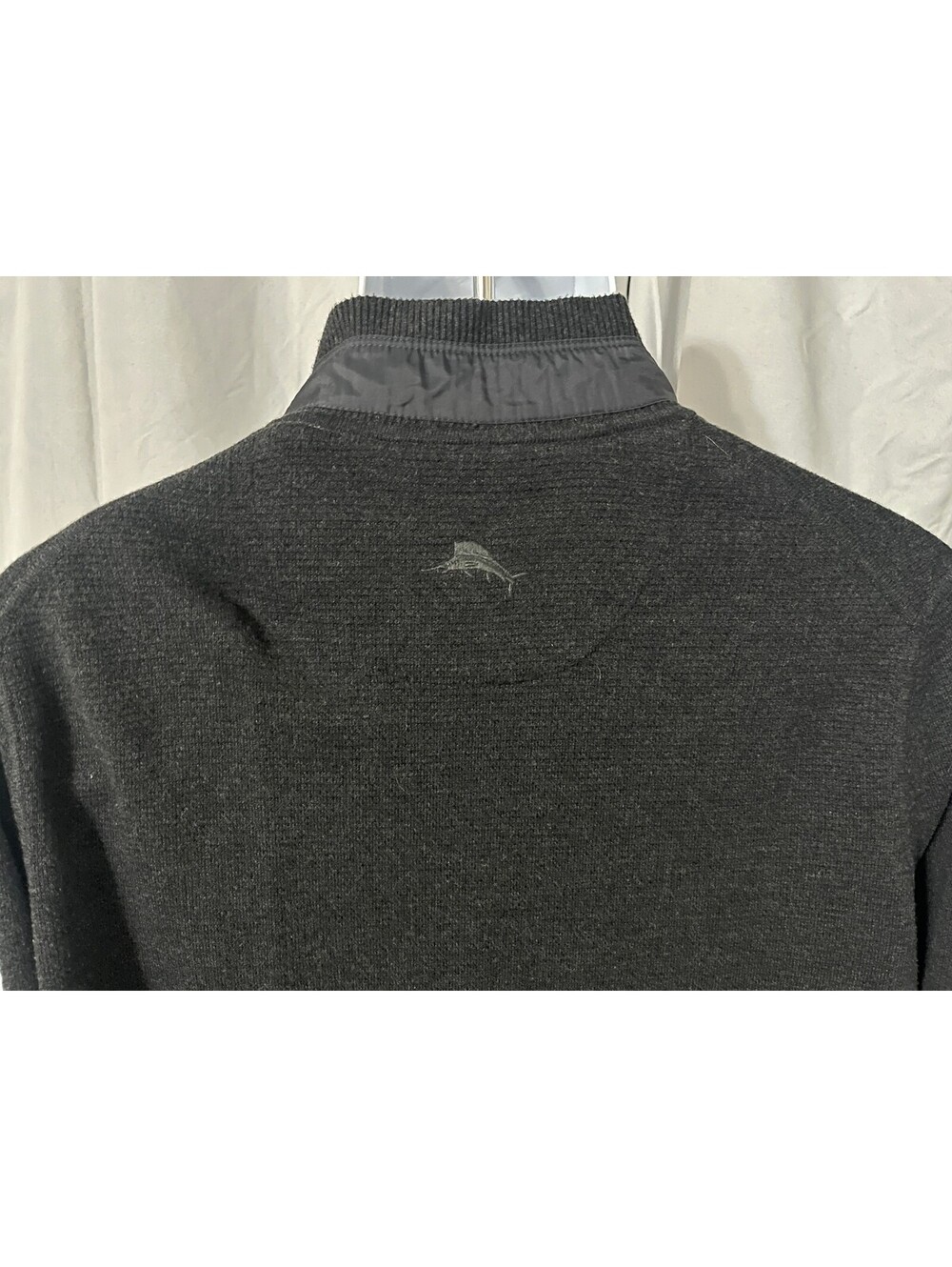 Tommy Bahama Men's Gray Islandzone CoolMax 1/4 Zip Pullover Sweater LT Tall L